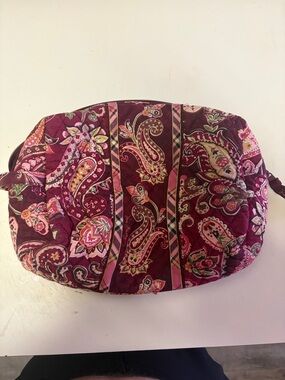 Vera Bradley Quilted Paisley Cosmetic Bag - Plum & Pink